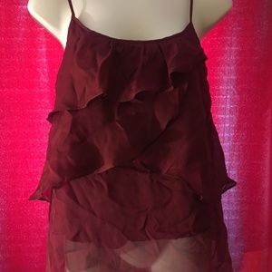 NEW YORK & COMPANY ruffled top S